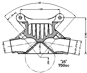 Douglas motorcycle cylinder head