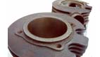 Triumph 500 motorcycle cylinder and head closer view