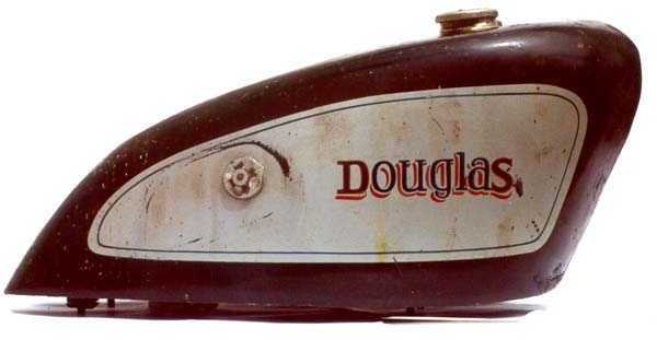 Douglas motorcycle tank 1-side view