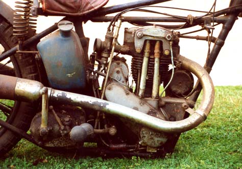 Triumph 250 right hand close up view